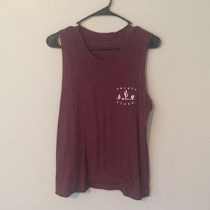 Desert Vibes Burgundy Tank Top